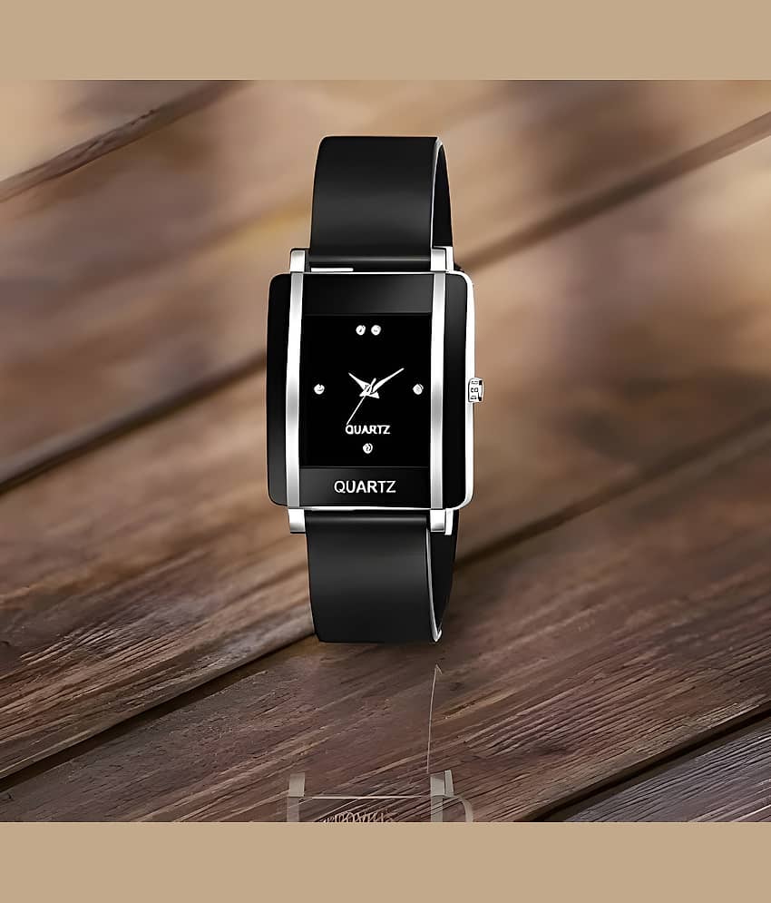 Cosmic Black PU Analog Womens Watch