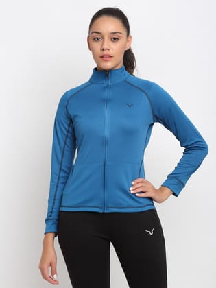 Invincible Women's Zip Up Jacket-Teal / S