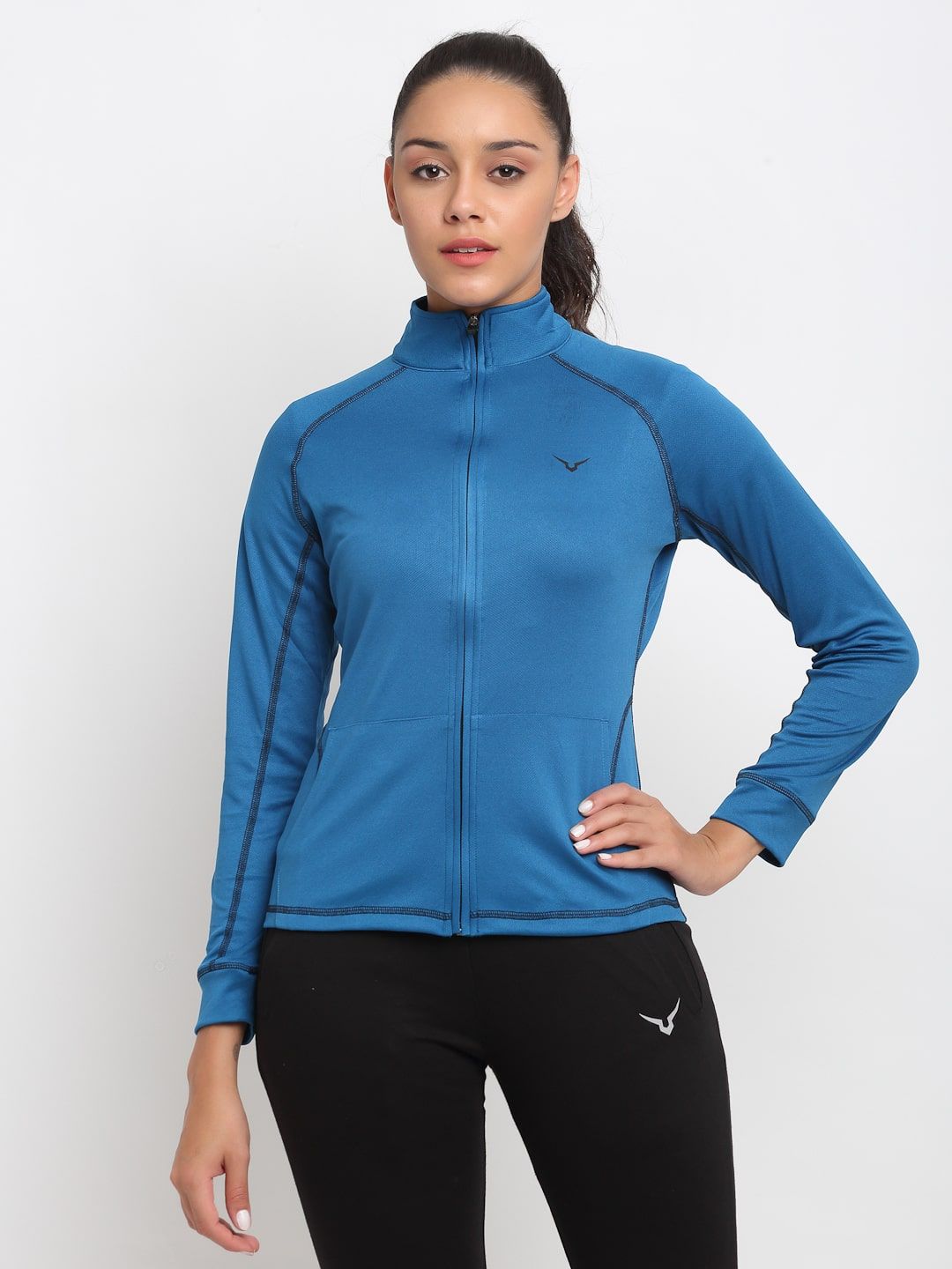 Invincible Women's Zip Up Jacket-Teal / S