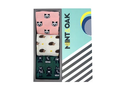 Pattern Delight Set-of-3 Crew Socks for Men