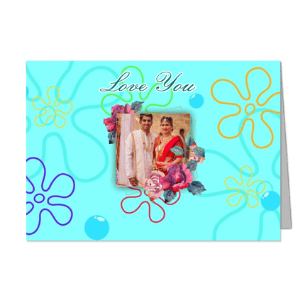 Happy Wedding Anniversay My Wife - Customized Greeting Card - Add Your Own Photo