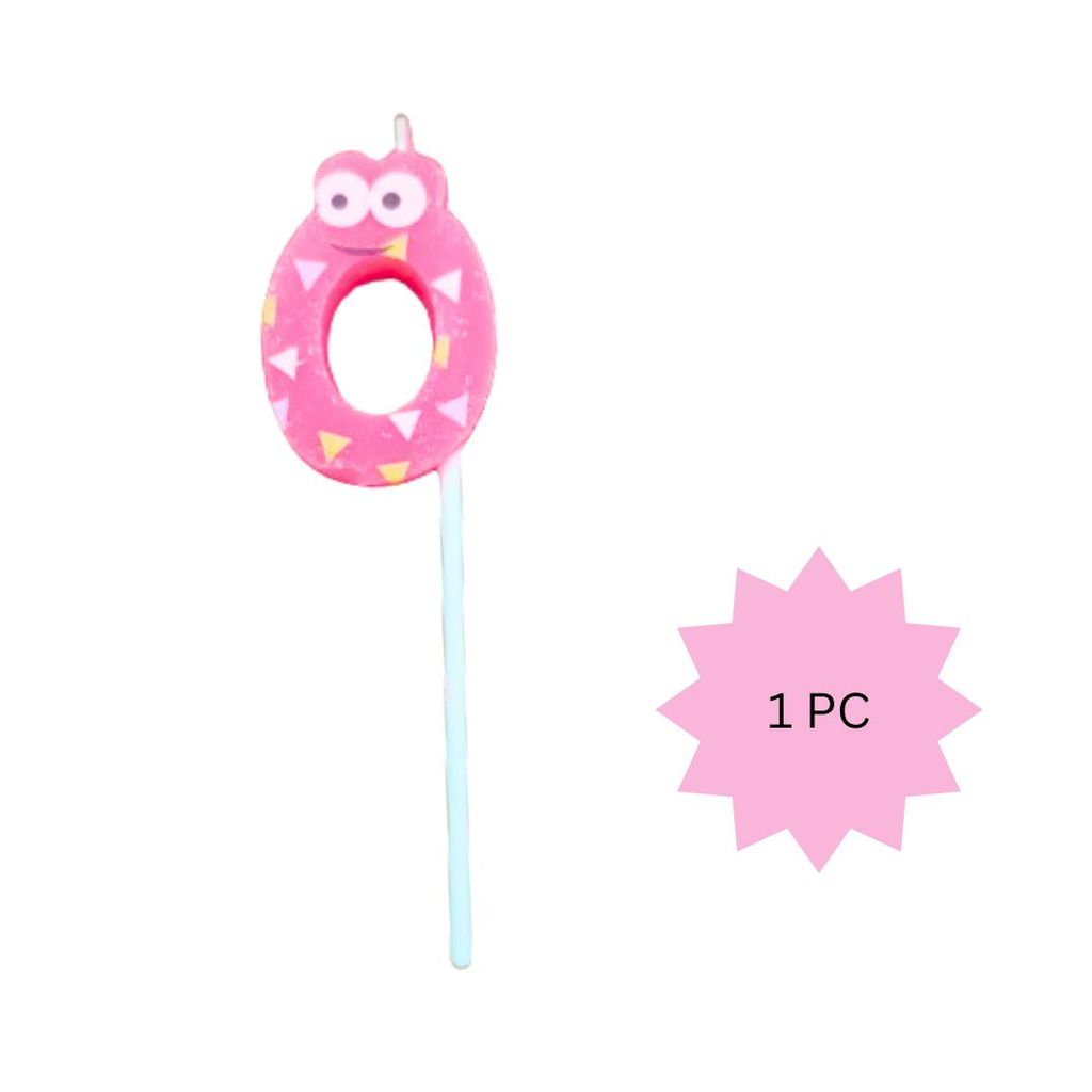 Number 0 Candle with Stars - 3PC - Party and Festive Needs | Buy online on ZillyBuy
