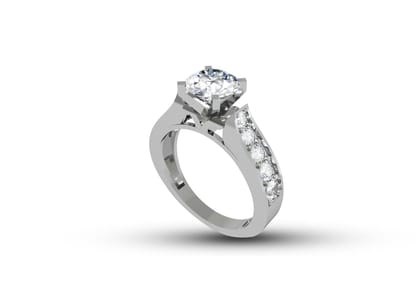 Edgy Radiance Engagement Ring