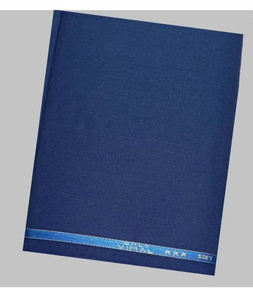 ONLY VIMAL - Blue Polyester Blend Men's Unstitched Pant Piece ( Pack of 1 )