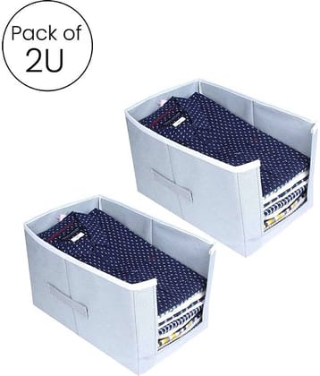 Non-Woven Shirt Stacker & Cloth Organizer,Grey (2U)