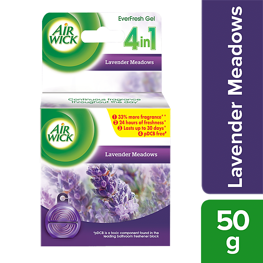 Air Wick Everfresh Gel Bathroom Air Freshener, Lavender Meadows, 50 G