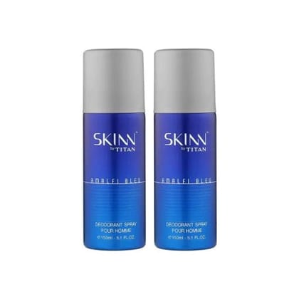 Titan Skinn Amalfi Blue Deodorant For Men 150ml-Pack of 2