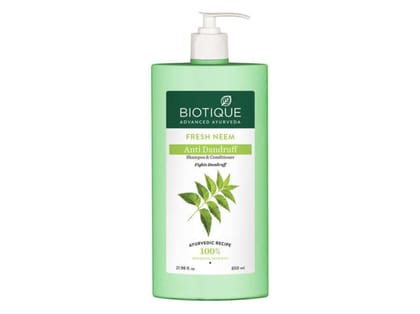 Biotique Fresh Neem Anti Dandruff Shampoo & Conditioner 650ml 