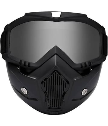 THRIFTKART Anti-Fogg Silver Riding Goggles ( Pack of 1 )