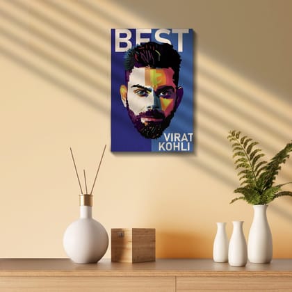 Virat Kohli WPAP Wood Print-12x8 Inch