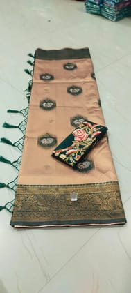 Designer Pattu Work Blouse Saree