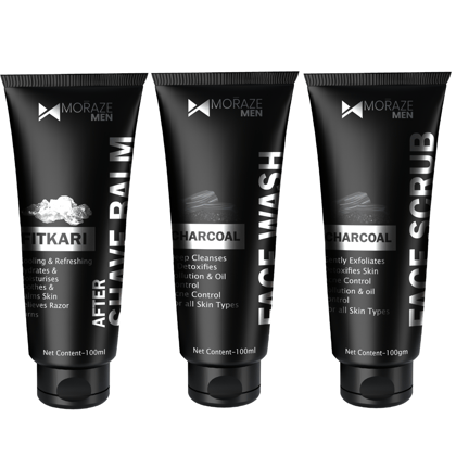 Moraze Men Combo of After Shave Balm, Face Wash & Face Scrub 300 GMS |  Suitable for Men of All Skin Type Moraze Men Combo of After Shave Balm, Face Wash & Face Scrub 300 GMS |  Suitable for Men of All Skin Type - Default Title