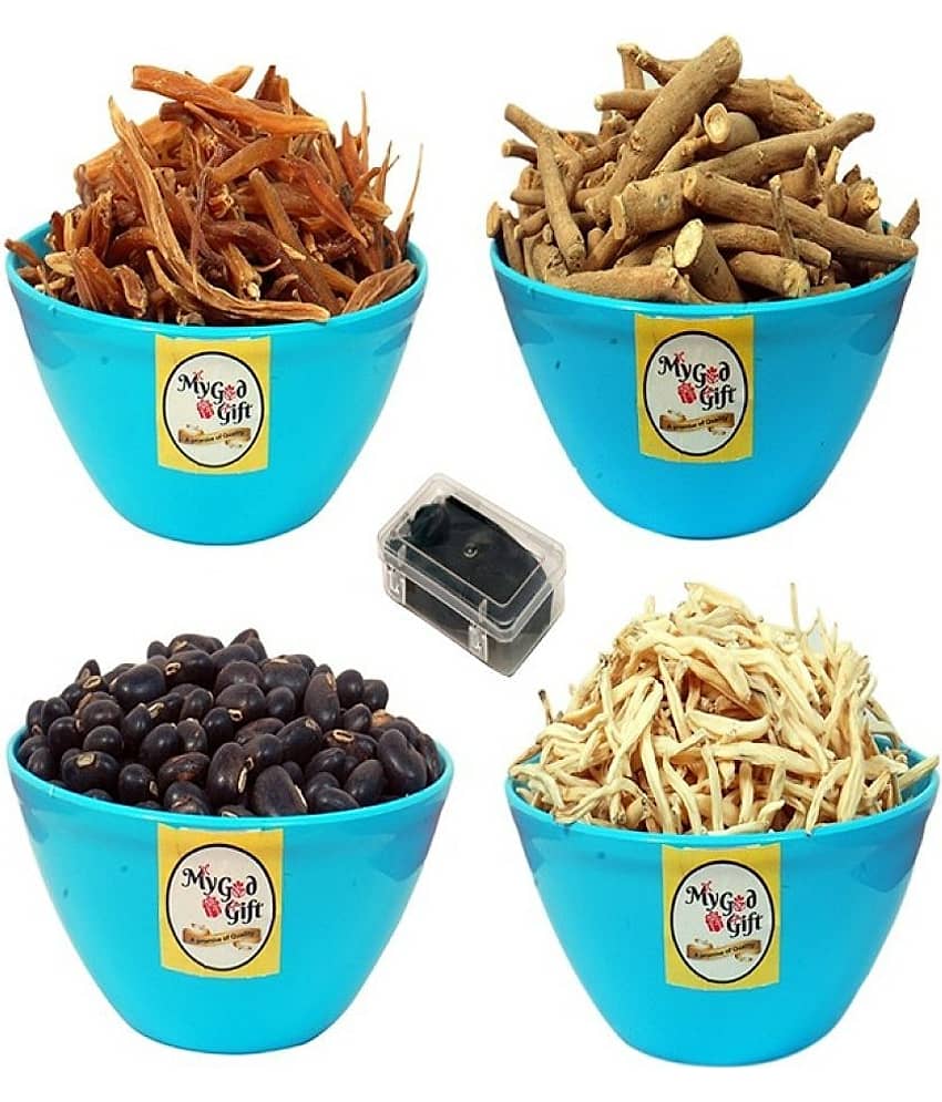 MYGODGIFT shilajeet 10 gm, (Shatavar,Safed Musli,Ashwagandha,Kaunch Beej)50gm Ec 200 gm Pack of 5