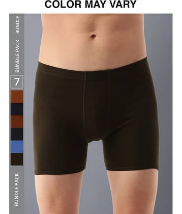 Dollar Lehar Mens Combed Cotton Trunk - Pack of 7 - (Colour May Vary)