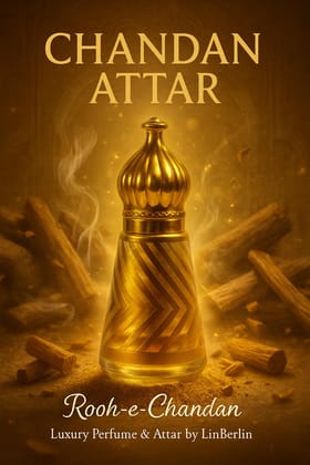 Chandan Attar (12ml) | Kesar Chandan & Sandal | Long Lasting Traditional Indian itter for Men & Women | Alcohol-Free Natural Fabric Use Attar by LinBerlin