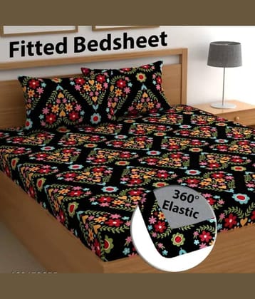 Decent Home Blue Cotton 1 Double Bedsheet with 2 Pillow Covers ( 225 cm x 225 cm )