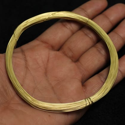 1 Kg, 26 Gauge Golden Plated Brass Craft Wire-Golden / Brass / 0.45mm