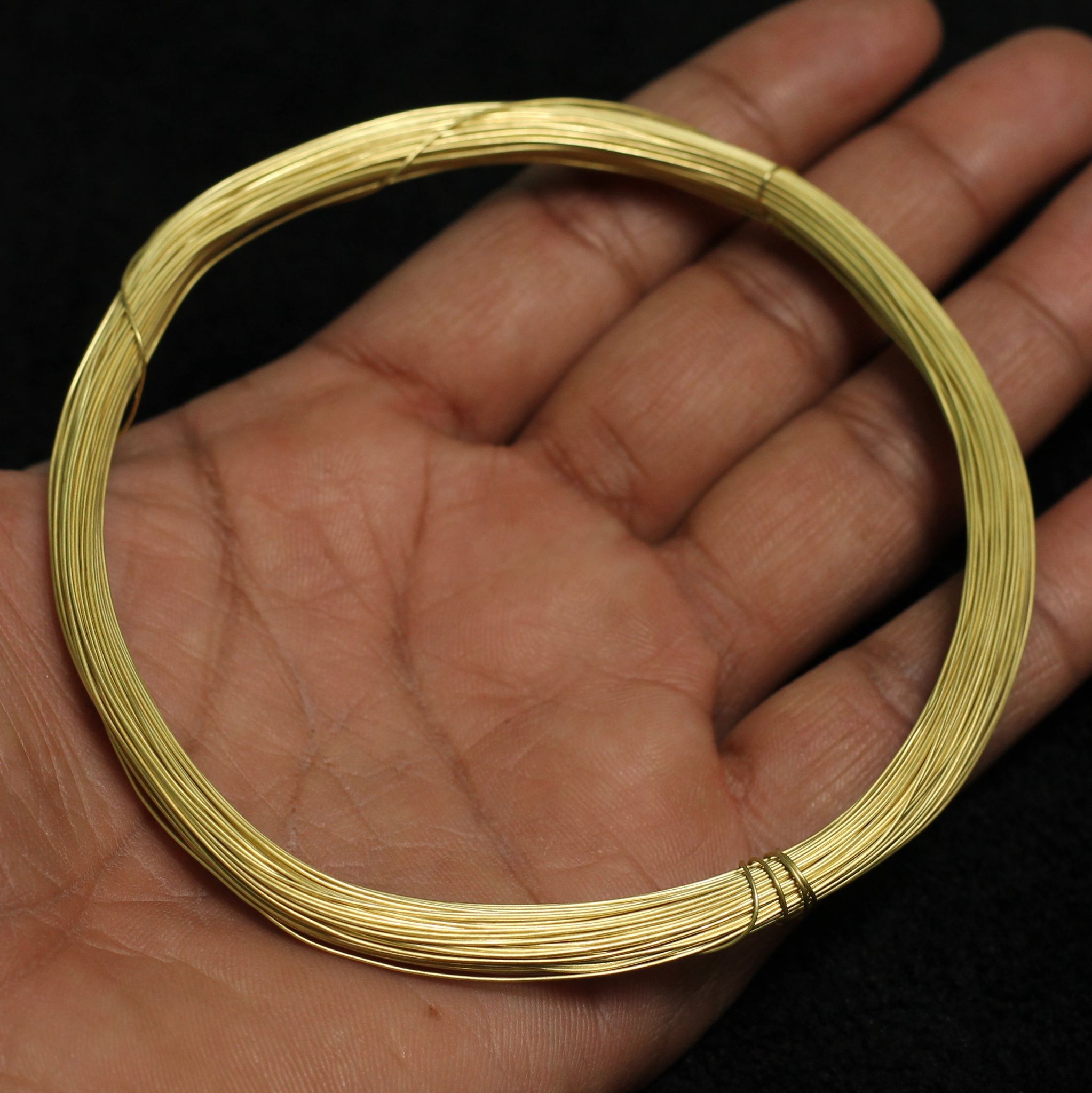 1 Kg, 26 Gauge Golden Plated Brass Craft Wire-Golden / Brass / 0.45mm