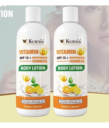 KURAIY Beautiful Vitamin C Body Lotion Whitening Moisturizing Body Lotion Pack Of 2