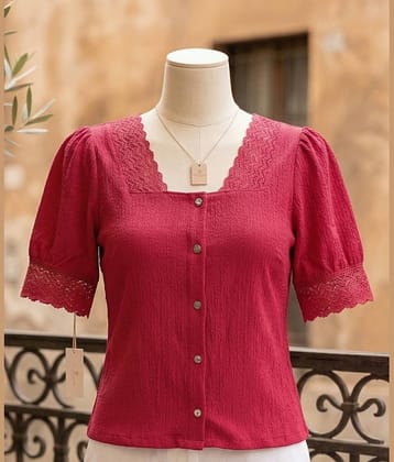 Shop To Shop Women's Cotton Shirt Style Top ( Pink )