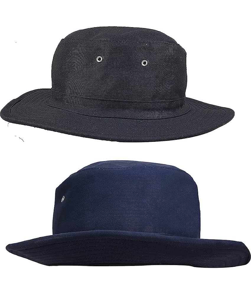 Zacharias Black Plain Cotton Hats