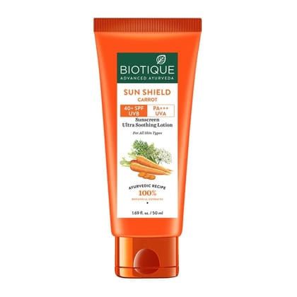Biotique Sun Shield Carrot 40+SPF Sunscreen Lotion 50ml