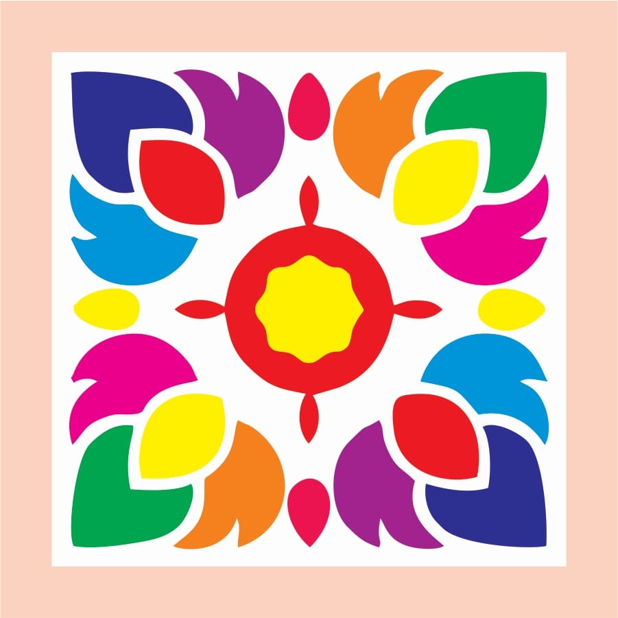 Reusable wooden Stencils Rangoli-9