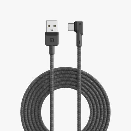 Portronics Konnect L Fast Charging 3A Type-C Cable (Grey)