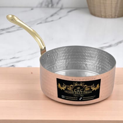 Pure Copper Sauce Pan Pot For Cooking Tea Milk 700ml-300 Milli Litres