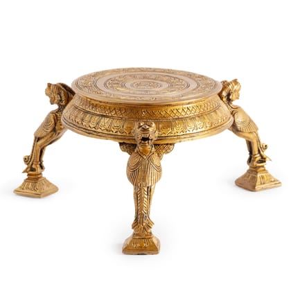 Brass Chowki - 10.5 Inches
