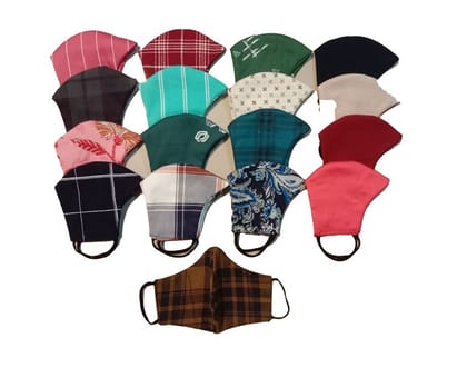 Breathable 2 Layer Reusable Washable Cotton Cloth Mask for Men Women With Adjustable Ear-Loop (Multicolored,Pack of 6) 100% Cotton Mask For Unisex Breathable 2 Layer Reusable Washable Cotton Cloth Mask for Men Women With Adjustable Ear-Loop (Multicolored,Pack of 6) 100% Cotton Mask For Unisex