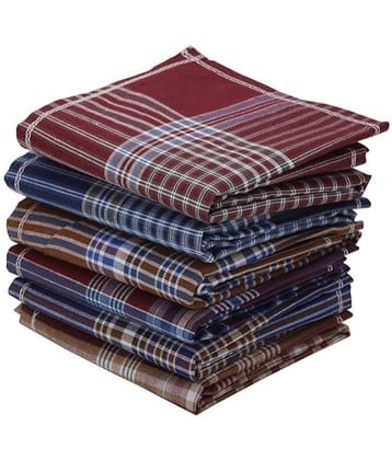 THRIFTKART Multi Cotton Mens Handkerchief ( Pack of 6 ) - Multi