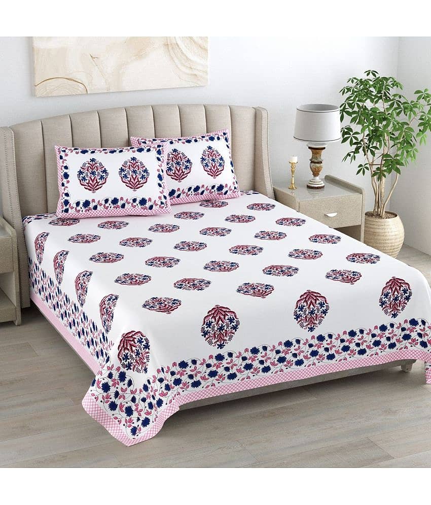 Bombay Spreads Cotton King Size Bedsheet ( Pink )