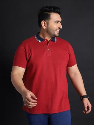 Men Plus Size Tokyo Striped Polo Tshirt - 5XL