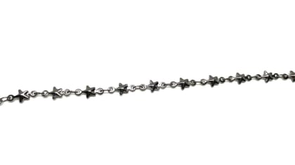 Jewellery Making Necklace Chains Tarnish Resistant Stainless Steel 4x3x0.8xmm Star Silver Color (Sold as 1 metre)-1 Meter