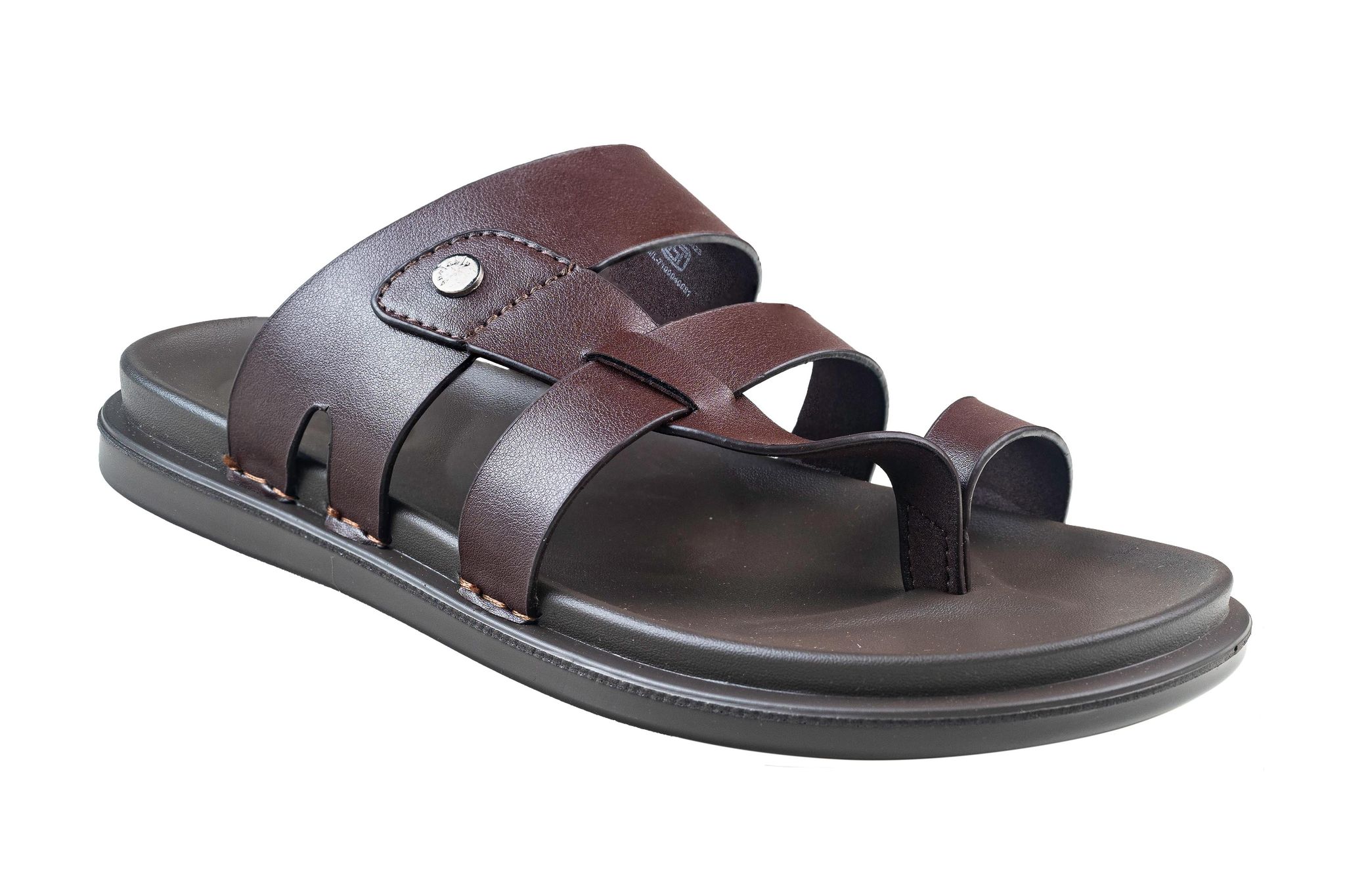 Puntoblu Gents Brown Chappal PU-Tan / 6
