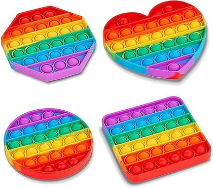 Organics Pop it Toy, Pop It Fidget Toy Set popit Game Stress Relief for Adults, pop its pop it Set Gifts for Girls, Boys, Kids Adults, Poppet for Kids, pop up poppits Toy (Pack of 4 pop up Toy)