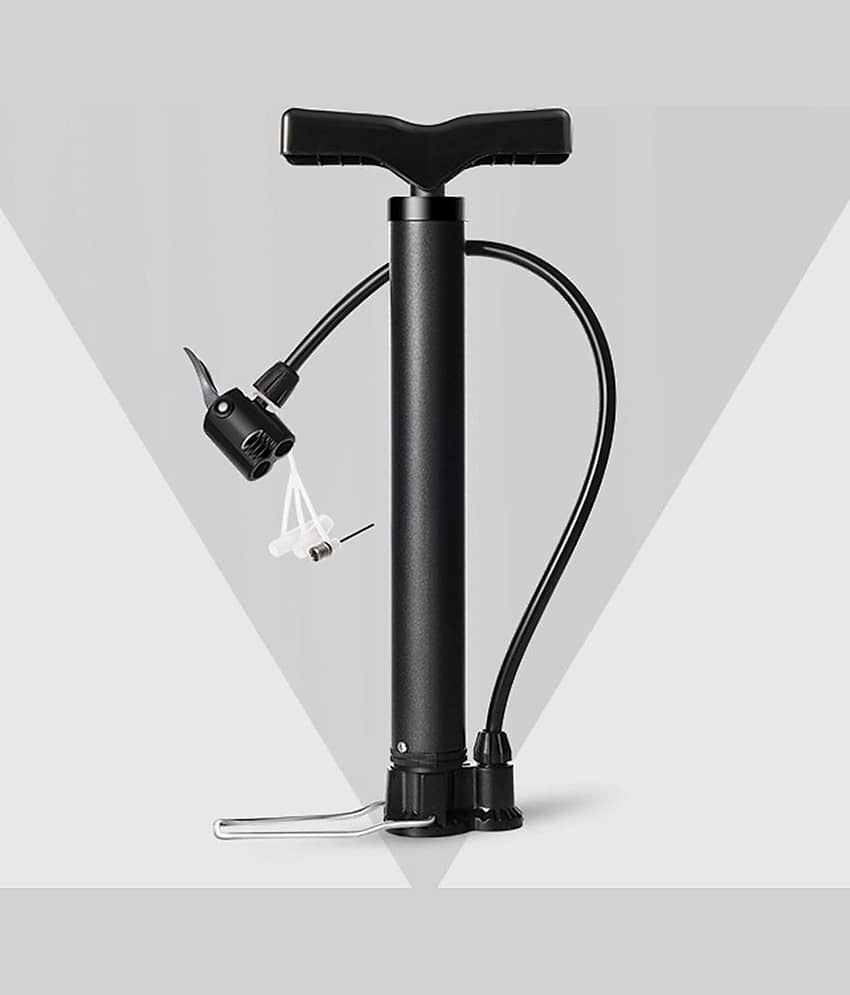 Shopeleven All-Purpose Air Pump for Sports & Cycling – Dual Valve with Needle for Football, Balloons, Bikes (Black)