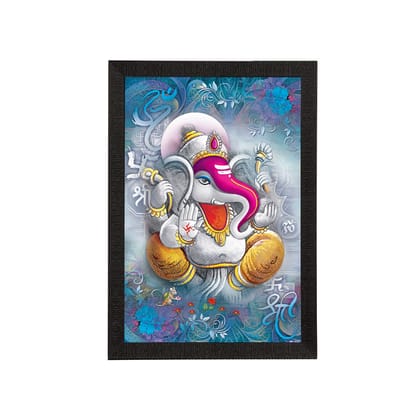 Lord Ganesha Satin Matt Texture UV Art Painting