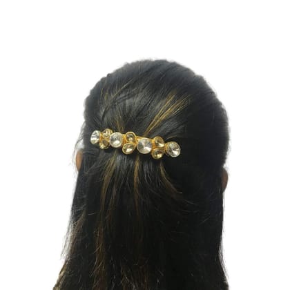 Designer Hair Clip with Glass Stone