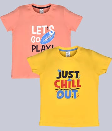 Lux Cozi Pack of 3 Boys Cotton Polo T-Shirt ( Yellow )