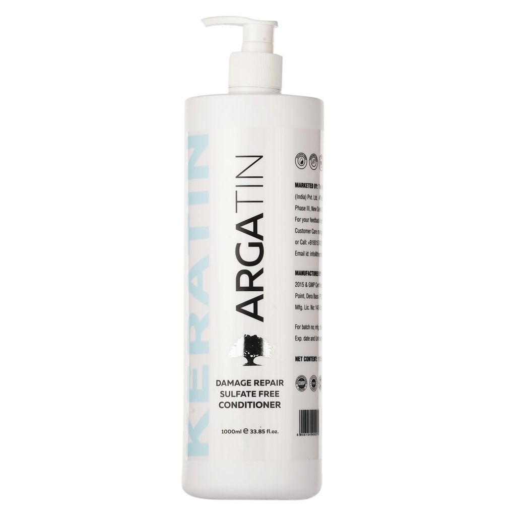 Argatin Keratin Damage Repair Sulphate Free Conditioner For Dry And Frizzy | Nourishing | Straighter And Smoother Hair 1000Ml