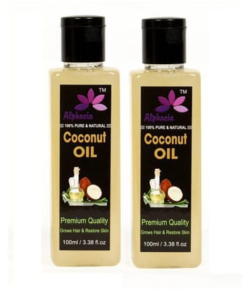 Alphacia 100% Pure & Natural Virgin Coconut Oil Hair Oil & Skin 200 ml Pack of 2