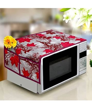 Single Polyester Red Microwave Oven Cover - 20-22L