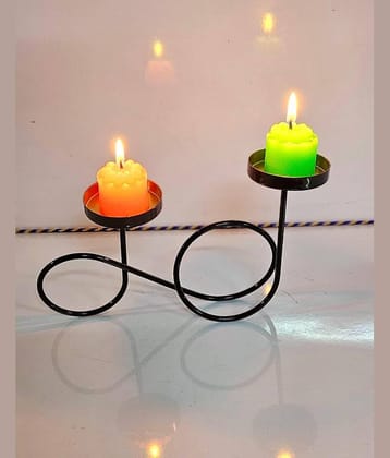 R.R.V. International Black Wax Tea Light Candle 4 cm ( Pack of 1 )