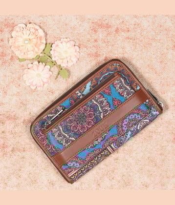 Zouk - Jute Multi Women's Zip Around Wallet ( Pack of 1 )