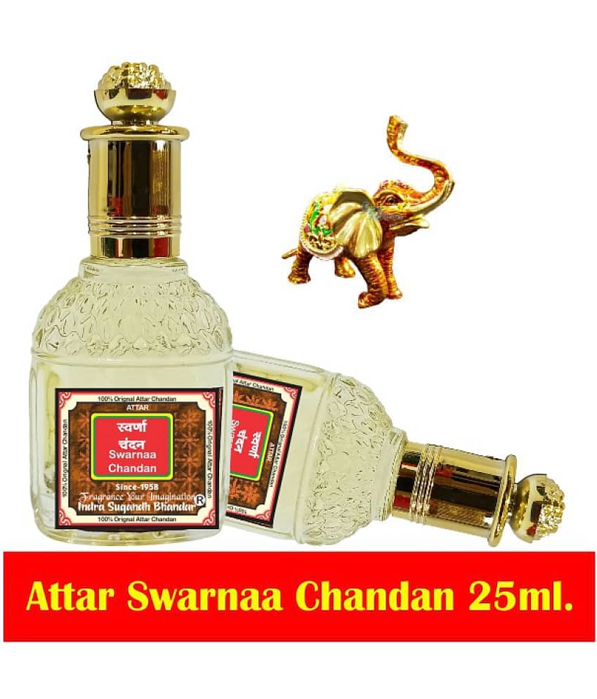 INDRA SUGANDH BHANDAR Attar Swarnaa Chandan With Golden Crystals 25ml Rollon Pack
