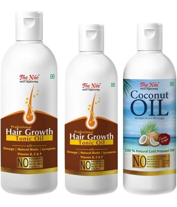 The Nile Hair Tonic  150 ML + Hair Tonic  100 ML + Coconut Oil 100 Ml 350 mL Pack of 3