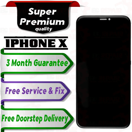 Apple iPhone X  (display glass combo folder) Mobile Display LCD Screen With Touch. Black