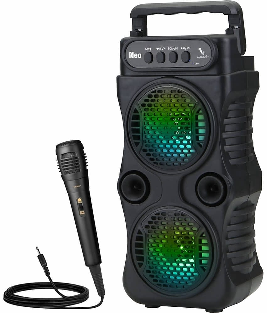 Neo M55 VP TOWER 20 W Bluetooth Speaker Bluetooth V 5.0 with USB,SD card Slot Playback Time 6 hrs Black